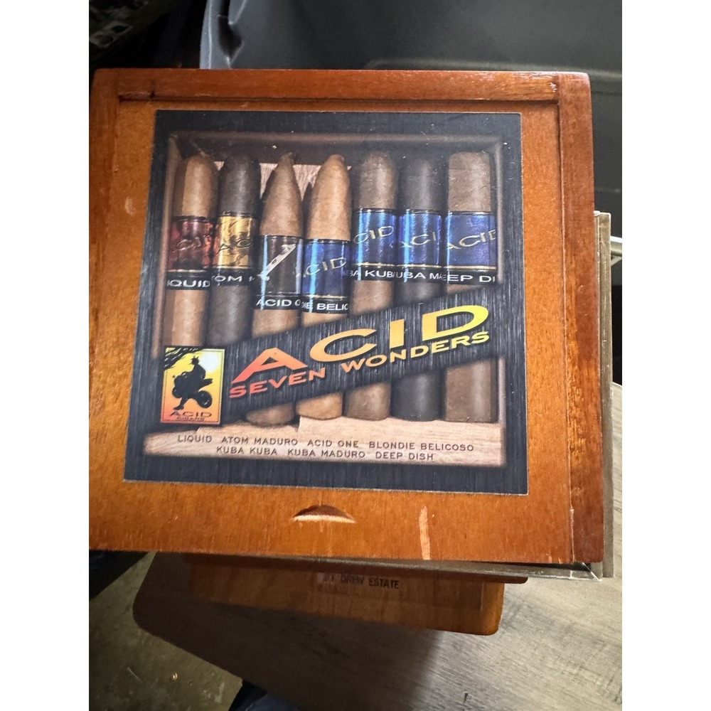 Lot Of 8 Cigar Boxes Collectables Wooden - Vintage Mixed Brands Acid - Picture 11 of 16